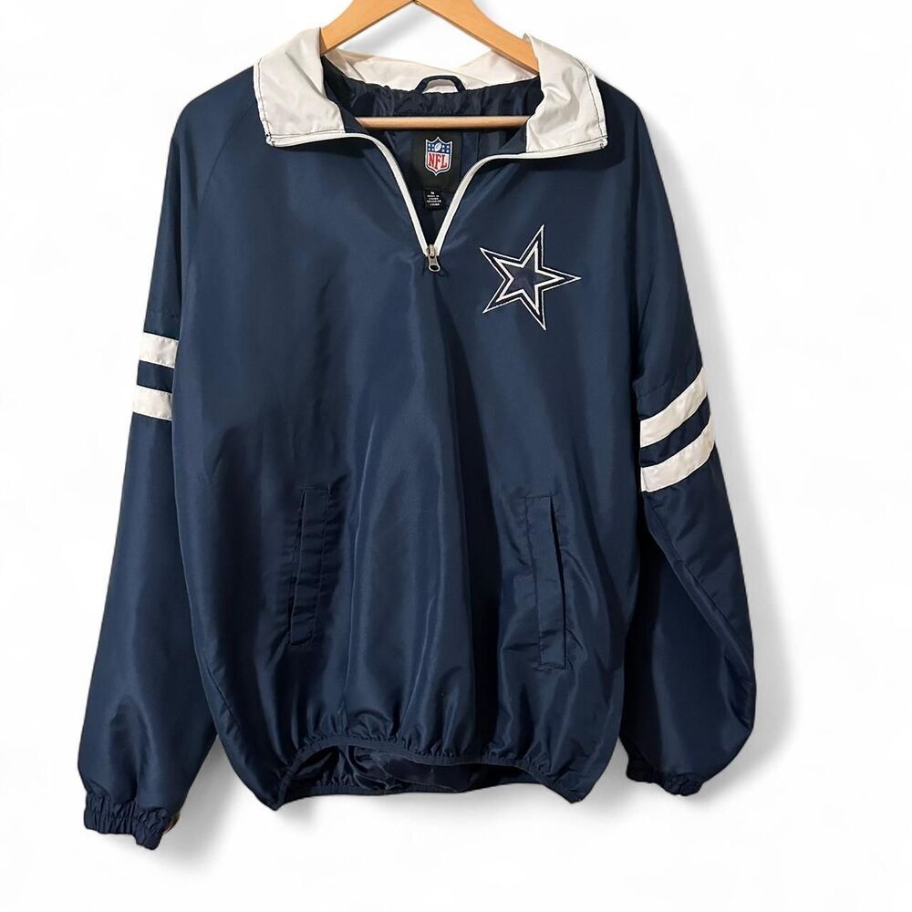 Dallas Cowboys NFL Pullover Windbreaker Quarter Zip Jacket Game Day Gear